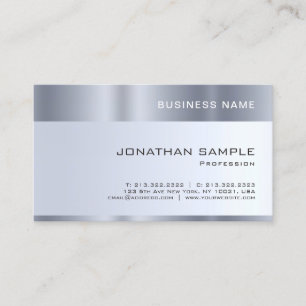 Carte De Visite Entreprise Simple Modèle Silver Créer votre propre