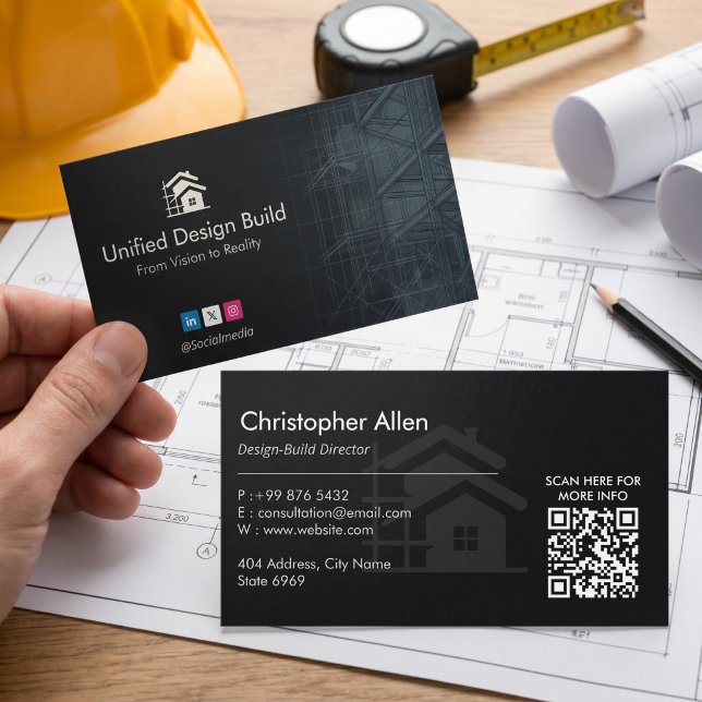 Carte De Visite Entreprises de conception-réalisation | Black Sket (Créateur téléchargé)