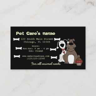 Carte De Visite Entretien avec les animaux