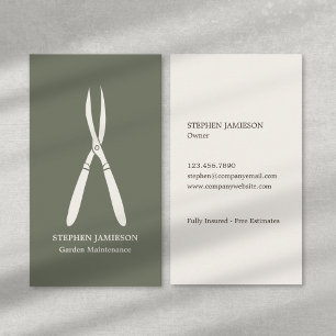 Carte De Visite Entretien de jardin Entretien de pelouse Vert Mini