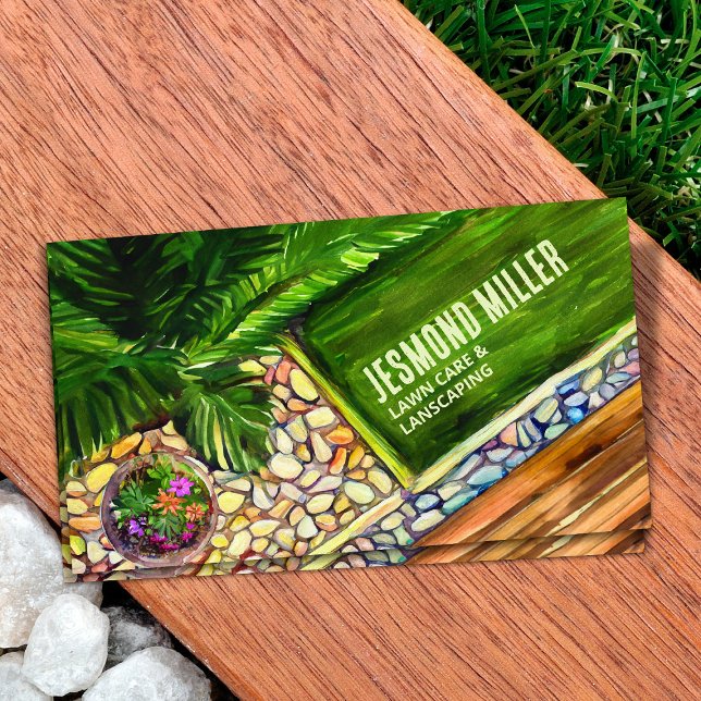 Carte De Visite Entretien de la pelouse et aménagement paysager -  (Créateur téléchargé)