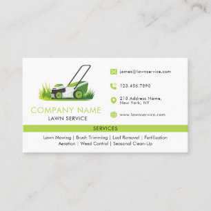 Carte De Visite Entretien de pelouse aménagement paysager Services