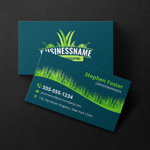 Carte De Visite Entretien de pelouse Aménagement paysager Tonte de
