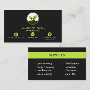 Carte De Visite Entretien de pelouse et aménagement paysager profe
