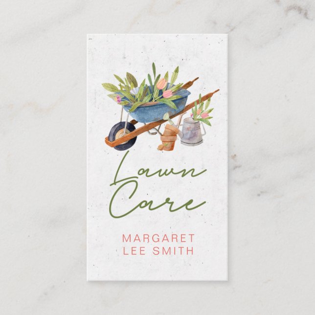 Carte De Visite Entretien de pelouse ou aménagement paysager (Devant)