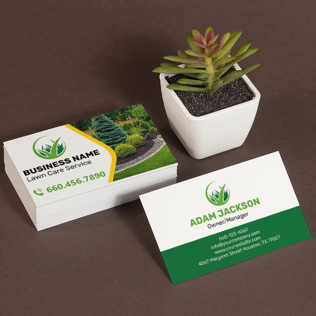Carte De Visite Entretien de pelouse professionnel Personnalisable (Créateur téléchargé)
