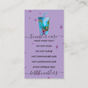Carte De Visite Entretien de tumbler violet