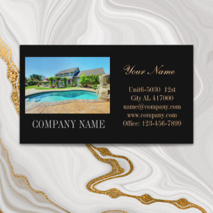 Carte De Visite entretien du pool du domaine immobilier