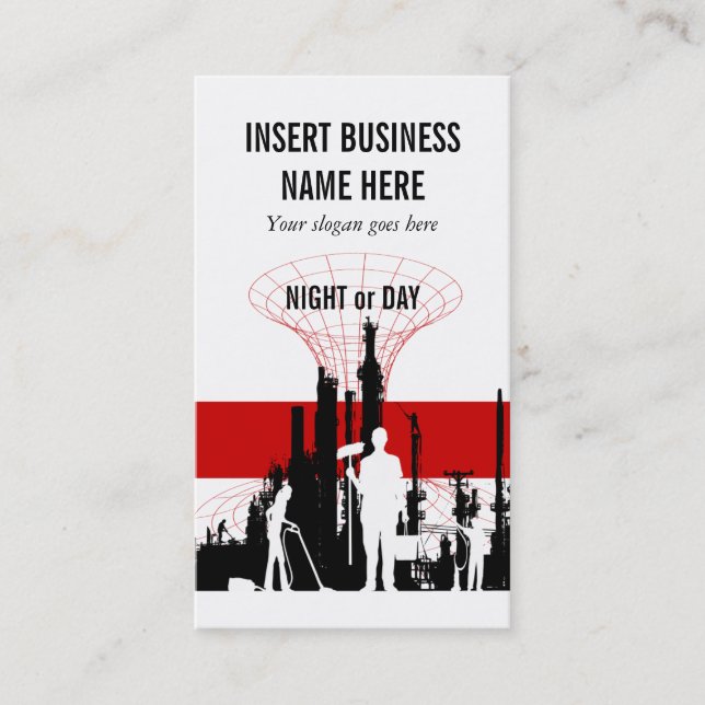 Carte De Visite Entretien industriel de service de nettoyage (Devant)