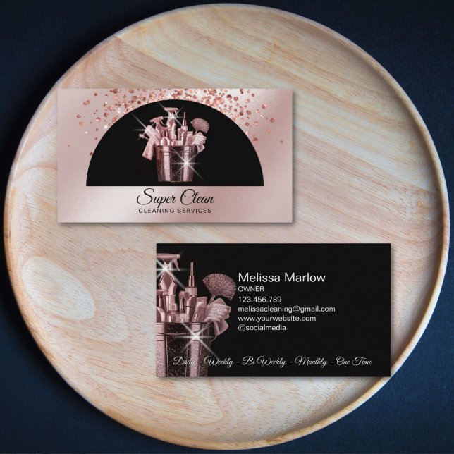 Carte De Visite Entretien ménager de nettoyage professionnel (Créateur téléchargé)