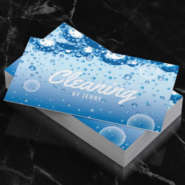 Carte De Visite Entretien ménager professionnel du service de nett (Créateur téléchargé)