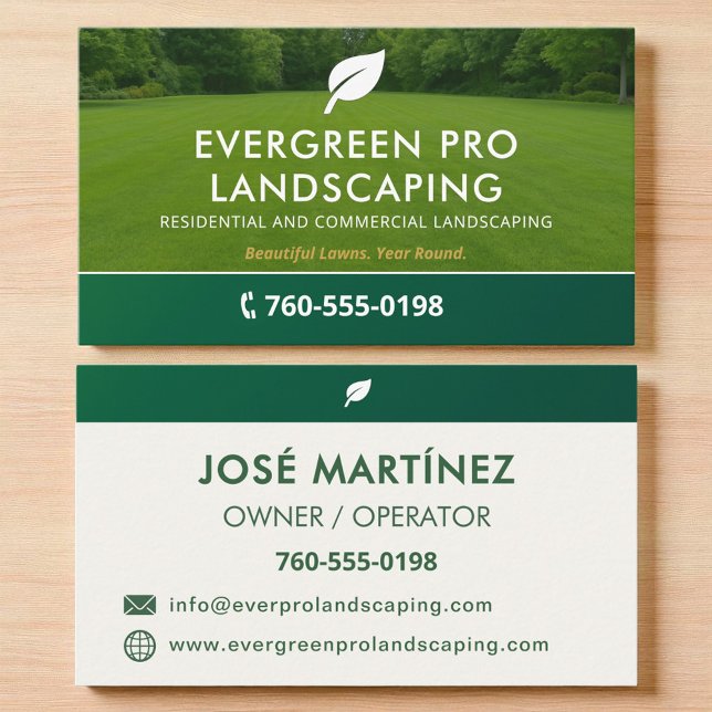 Carte De Visite Entretien professionnel de la pelouse Landscaping (Créateur téléchargé)