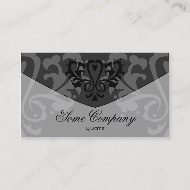 Carte De Visite Enveloppe Damas (Noir Et Blanc) (Devant)