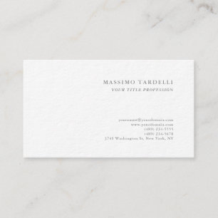 Carte De Visite Épais Luxueux Classique Simple Professionnel