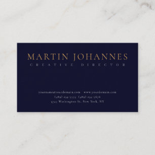 Carte De Visite Épais Luxueux Élégant Professionnel Noir Bleu Uni