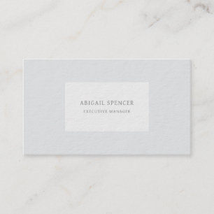 Carte De Visite Épais Luxueux Gris Uni Minimaliste Professionnel
