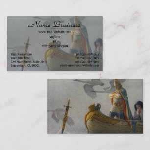 Carte De Visite Épée en main : le jeune roi Arthur par N.C. Wyeth