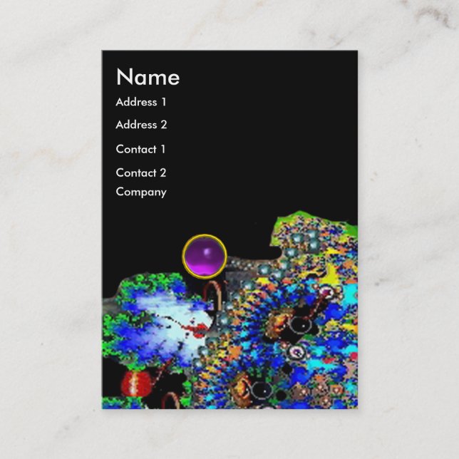 Carte De Visite EPHÉMERALE AMÉTHYST Beauté, Salon, Spa, Artiste ma (Devant)