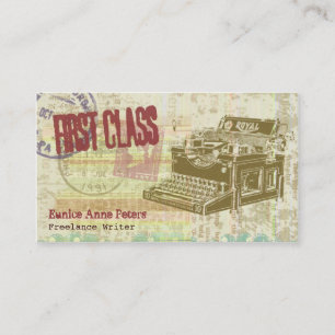 Carte De Visite Éphémères antiques de cru de machine à écrire