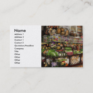 Carte De Visite Épicerie - Edward Neumann Le rayon des fruits et l