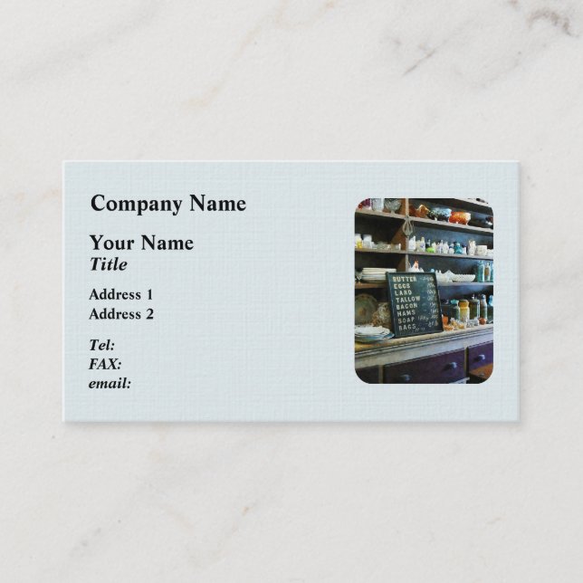 Carte De Visite Épicerie en magasin général (Devant)