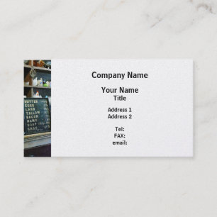 Carte De Visite Épicerie en magasin général - Finition Platine