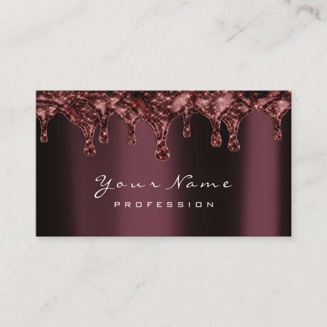 Carte De Visite Épilation de cire de clous Studio Bronze Chocolat  (Devant)