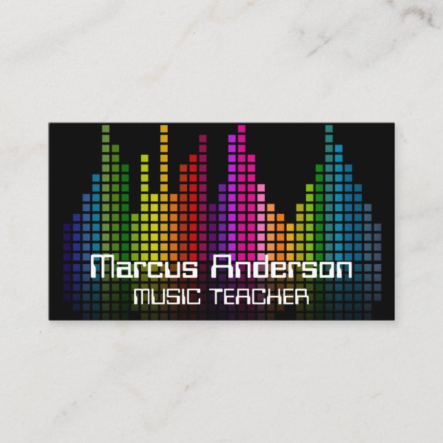 Carte De Visite Equalisateur de barre de son coloré (Devant)