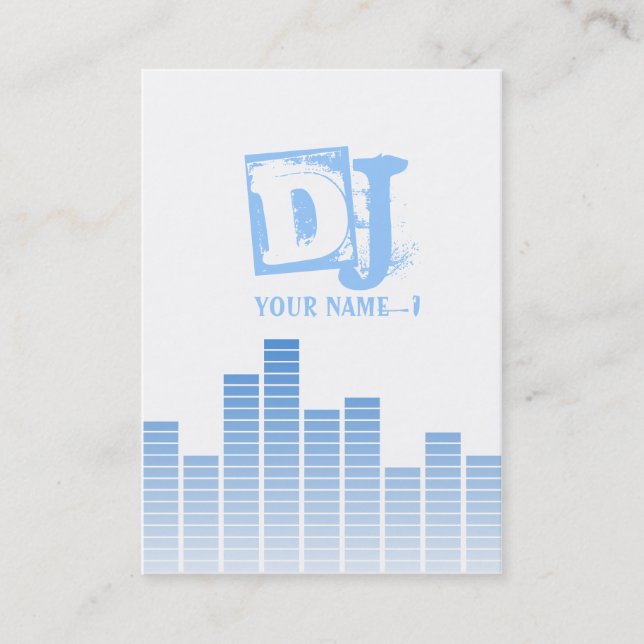 Carte De Visite Equaliseur bleu (Devant)