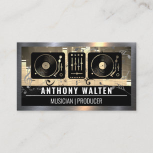 Carte De Visite Equaliseur   TOURNE-DISQUES   Notes musicales