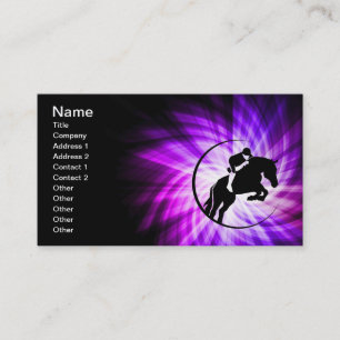 Carte De Visite Équestre violet