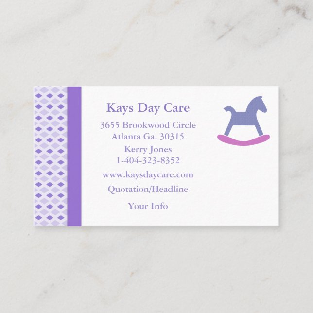 Carte de visite équilibré par motif pourpre de (Devant)