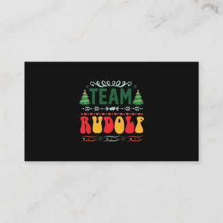 Carte De Visite Équipe de cadeaux de Noël Rudolf