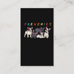 Carte De Visite Équipe de France de chiens en peluche et lunettes 