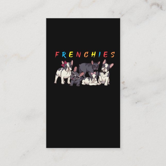 Carte De Visite Équipe de France de chiens en peluche et lunettes  (Devant)