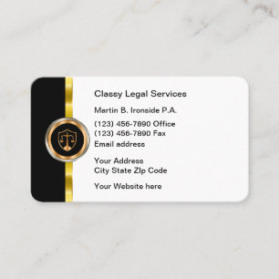 Carte De Visite Équipe juridique d'avocat classe