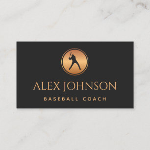 Carte De Visite Équipe professionnelle de baseball Coach Agent Gol