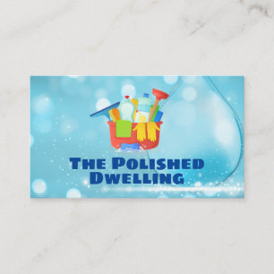 Carte De Visite Équipement de nettoyage   Maids