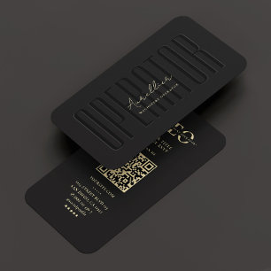 Carte De Visite Équipement lourd de l'opérateur moderne Monogramme