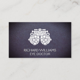Carte De Visite Équipement Phoropter   Médecin des yeux   Cuir