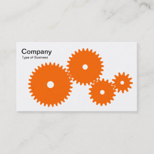 Carte De Visite Équipements - Orange en blanc