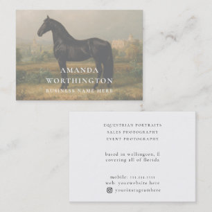 Carte De Visite Équitation Cheval Style Vintage Entreprise Équine