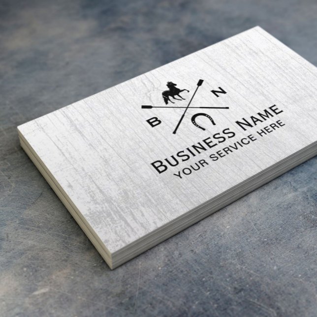 Carte De Visite équitation équine équitation équestre rustique boi (Créateur téléchargé)