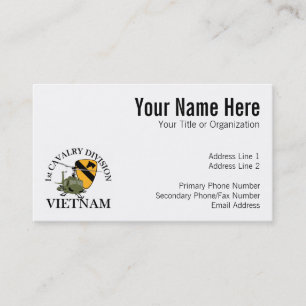 Carte De Visite ęr Vétérinaire de Cav Vietnam
