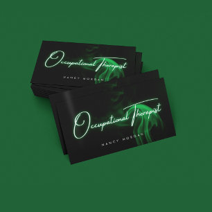 Carte De Visite Ergothérapeute Green Neon