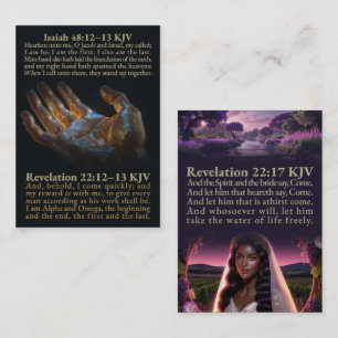 Carte De Visite Ésaïe 48:12-13, et Apocalypse 22:12-13, 17 Louis S