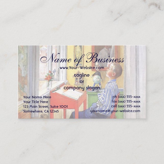 Carte De Visite Esbjorn Faire ses devoirs par Carl Larsson (Devant)