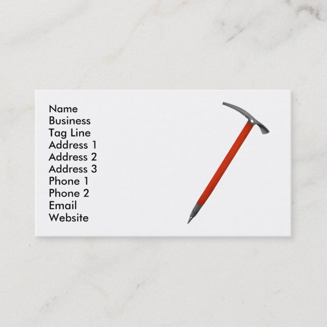 Carte De Visite Escalade de glace - Activités d'enseignement extér (Devant)