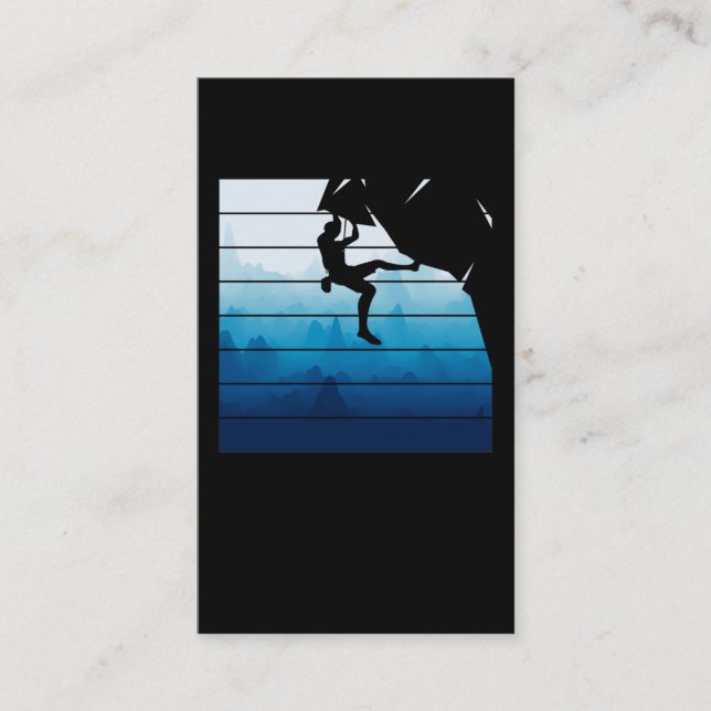 Carte De Visite Escalade de roche Retro Hommes Mountain Climber (Devant)