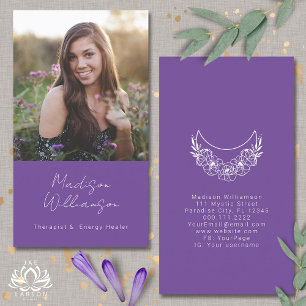 Carte De Visite Ésotérique Energie Psychique Moderne Croissant Lun